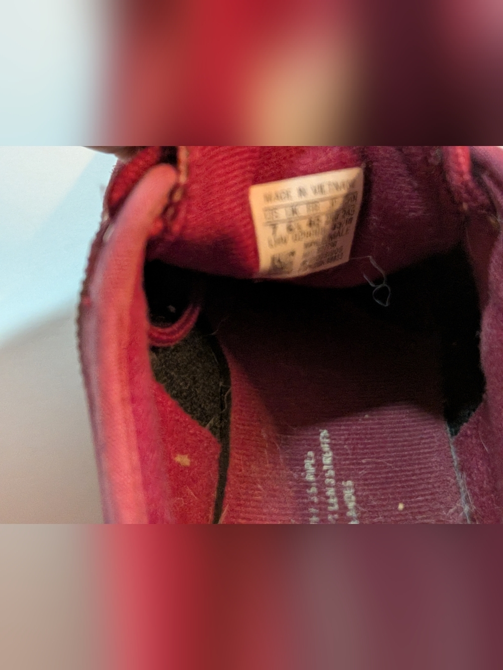 Adidas Originals Seeley Burgundy Suede Gum Sole Sneakers Men’s Size 7 - Picture 6 of 8